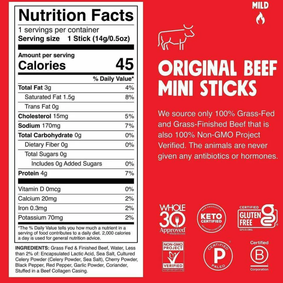 CHOMPS Original Beef Chomplings Snack Sticks