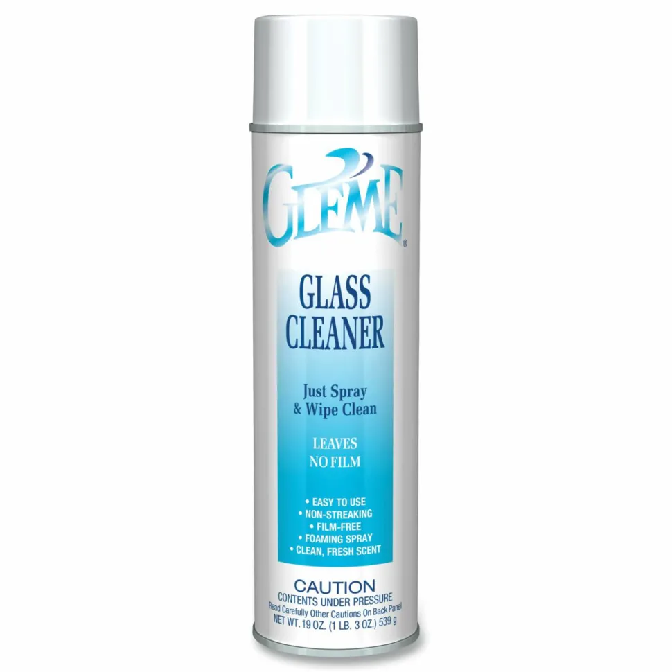 Claire Gleme Glass Cleaner, 19 oz Aerosol Spray, Dozen