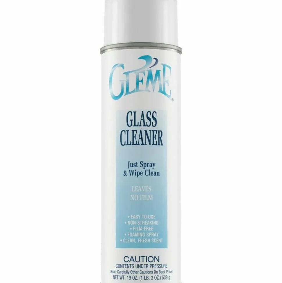 Claire Gleme Glass Cleaner, Ready-To-Use, 19 oz Can, 12 Cans Per Case - CL050