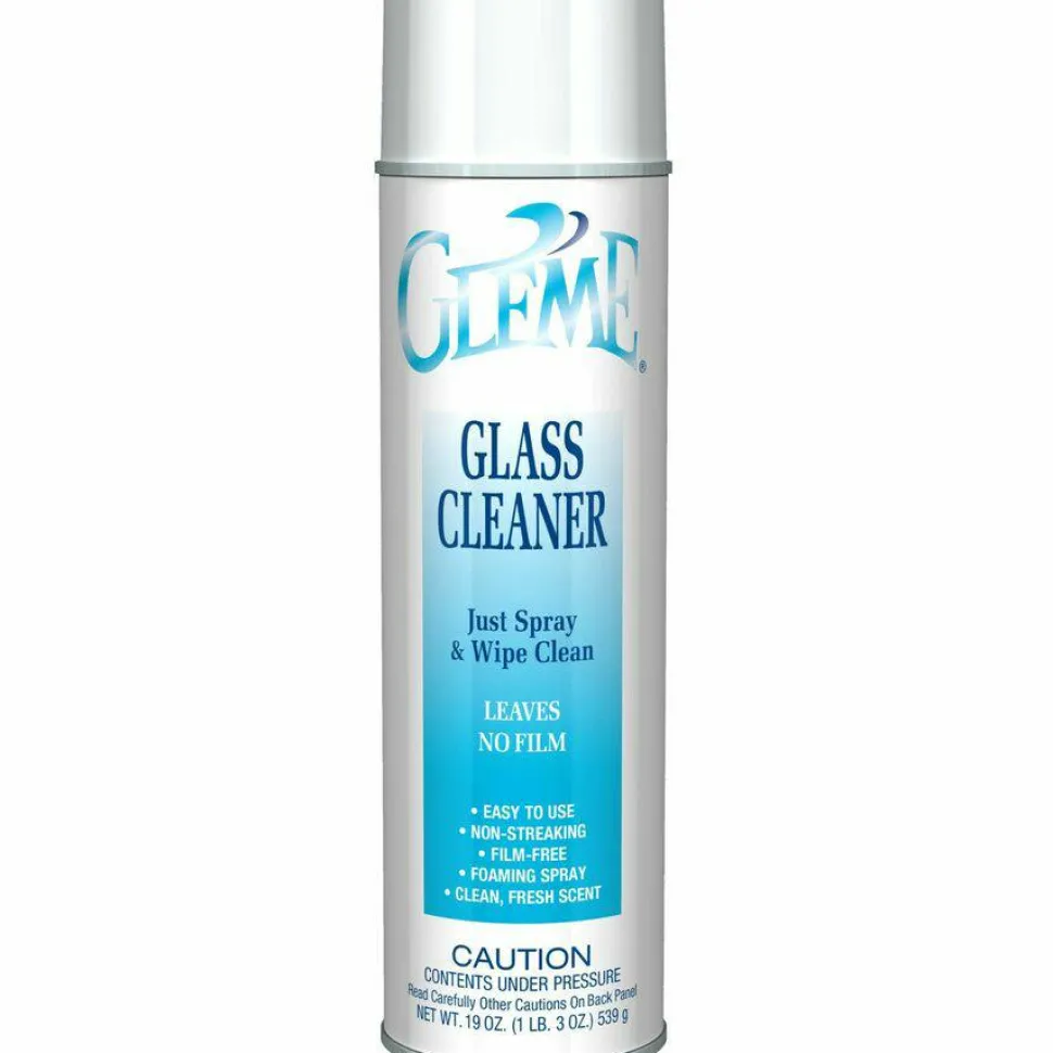Claire Gleme Glass Cleaner, Ready-To-Use, 19 oz Can, 12 Cans Per Case - CL050