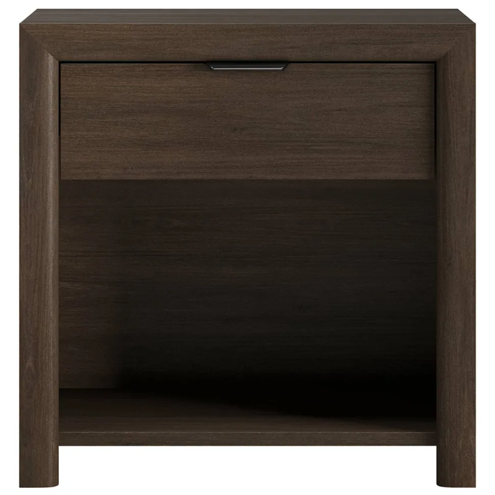 Clara 24" Rectangular Nightstand in Brown Oak
