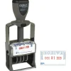ClassiX by Xstamper Heavy-duty RECEIVED Self-Ink Dater - Message/Date Stamp - RECEIVED - Red, Blue - Metal, Plastic Metal - 1 Each