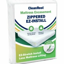 CleanRest Mattress Encasements, King, 80”L x 78”W x 18”D, White, Case Of 3 Encasements