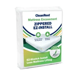 CleanRest Mattress Encasements, King, 80”L x 78”W x 18”D, White, Case Of 3 Encasements