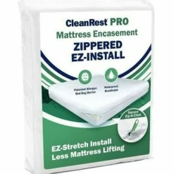 CleanRest PRO Mattress Encasements, King, 80”L x 78”W x 18”D, White, Case Of 3 Encasements