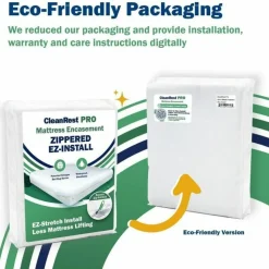 CleanRest PRO Mattress Encasements, Queen, 80”L x 60”W x 18”D, White, Case Of 3 Encasements