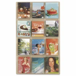 Clear Literature Rack, Magazine, 12 Pockets
