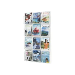 Clear Literature Rack, Magazine, 12 Pockets