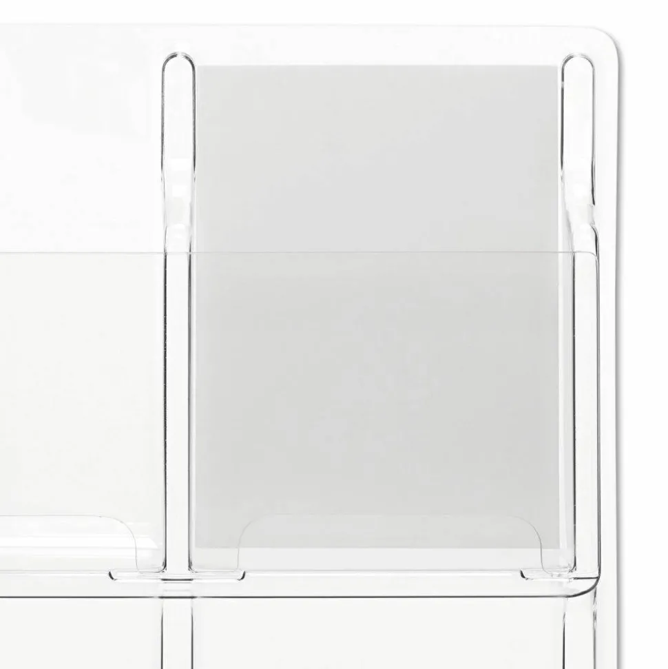 Clear Literature Rack, Magazine, 9 Pockets