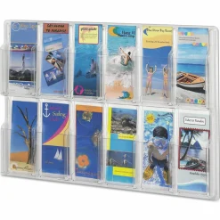 Clear Literature Rack, Pamphlet, 12 Pockets