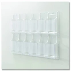 Clear Literature Rack, Pamphlet, 12 Pockets