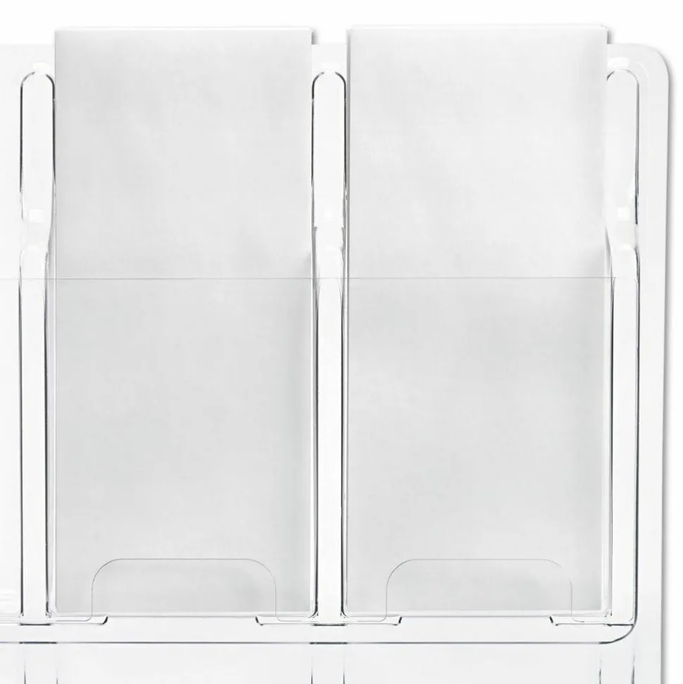 Clear Literature Rack, Pamphlet, 24 Pockets