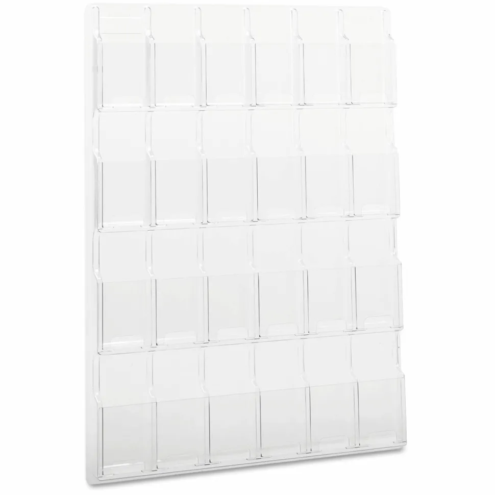 Clear Literature Rack, Pamphlet, 24 Pockets