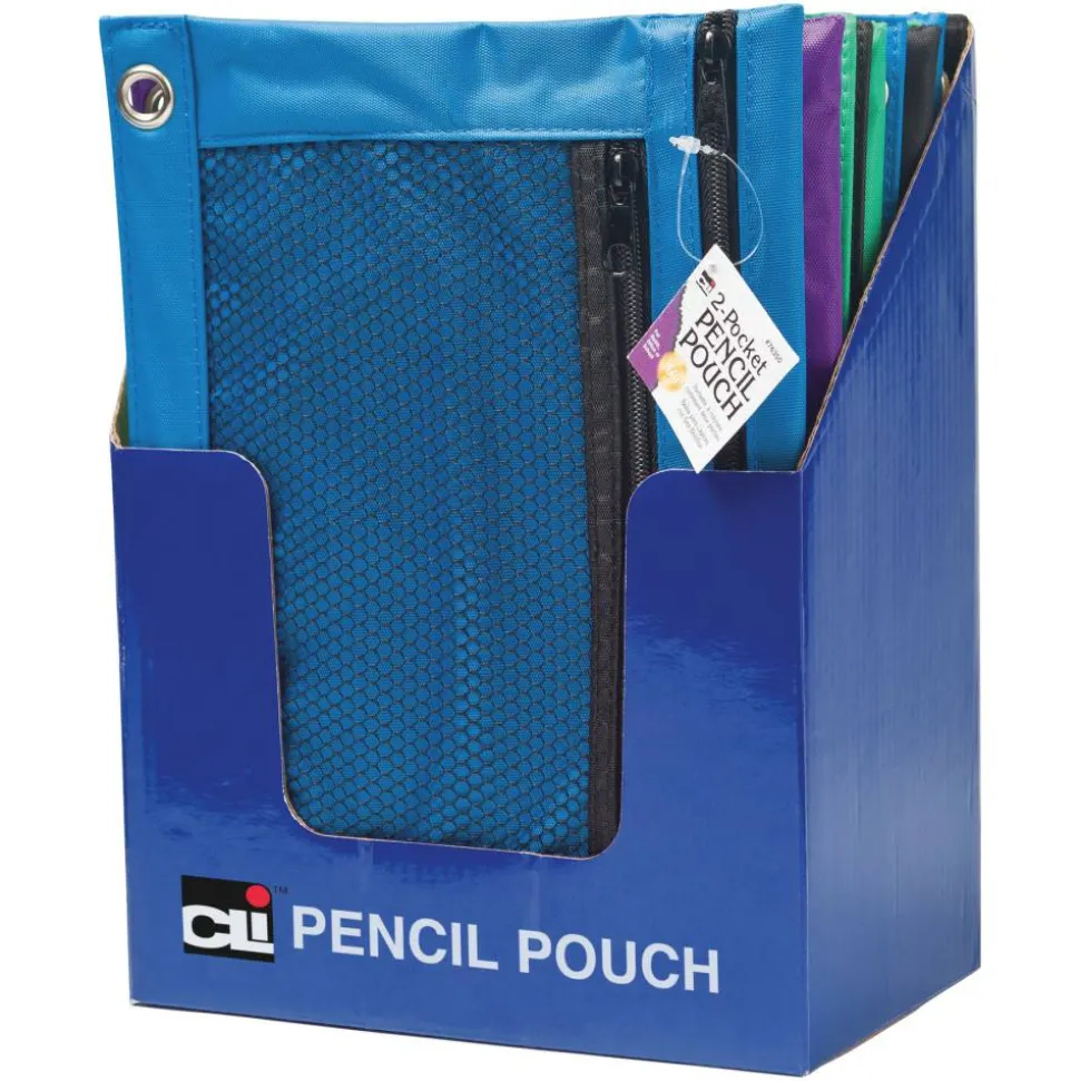 CLI Charles Leonard Carrying Case (Pouch) Pencil, Ring Binder Assorted 7.6"H x 10"W x 0.1"D 24 / Display Box