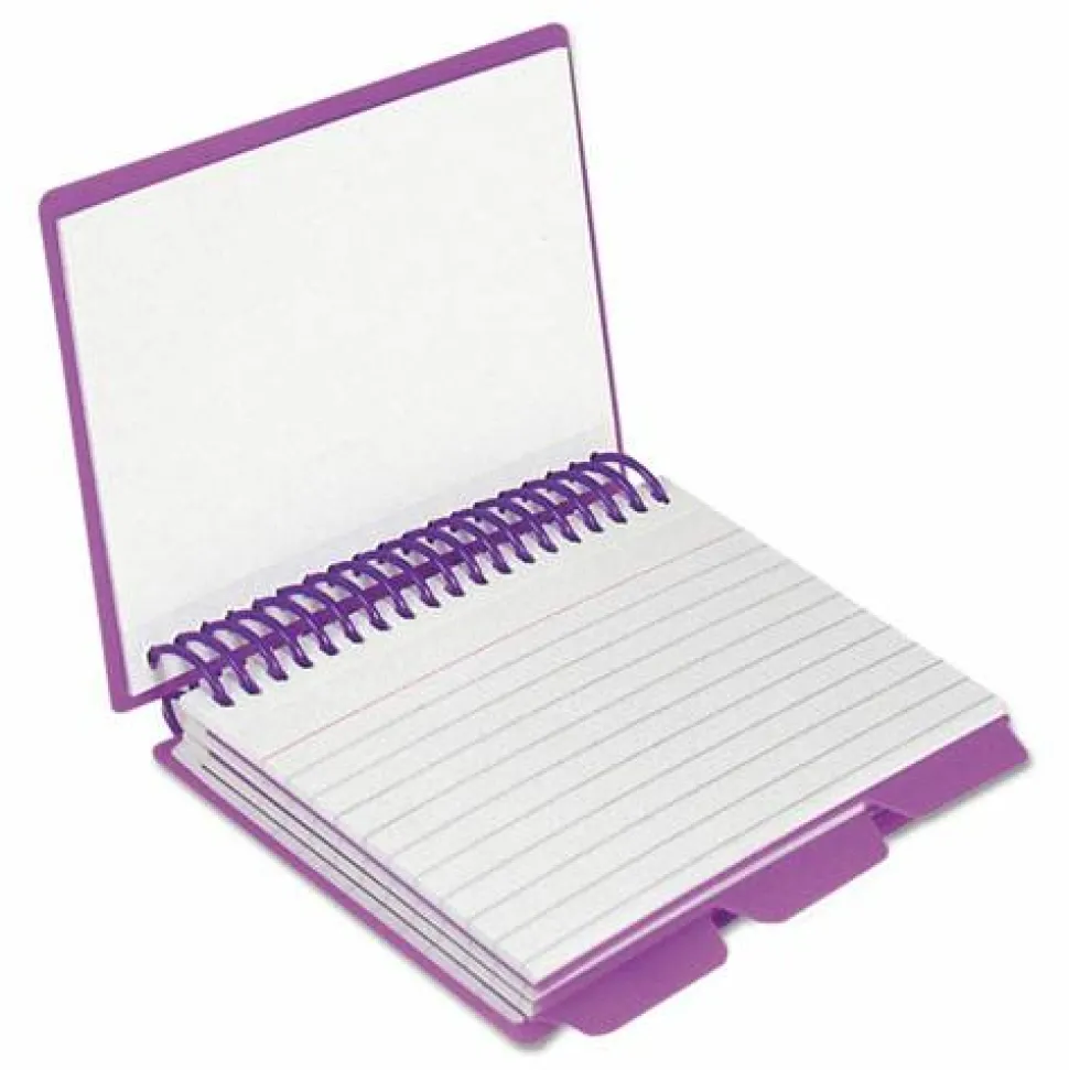 C-Line Spiral Bound Index Card Notebook with Tabs, 1 Notebook (Color May Vary)