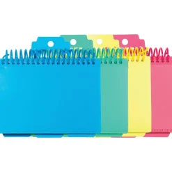 C-Line Spiral Bound Index Card Notebook with Tabs, 1 Notebook (Color May Vary)