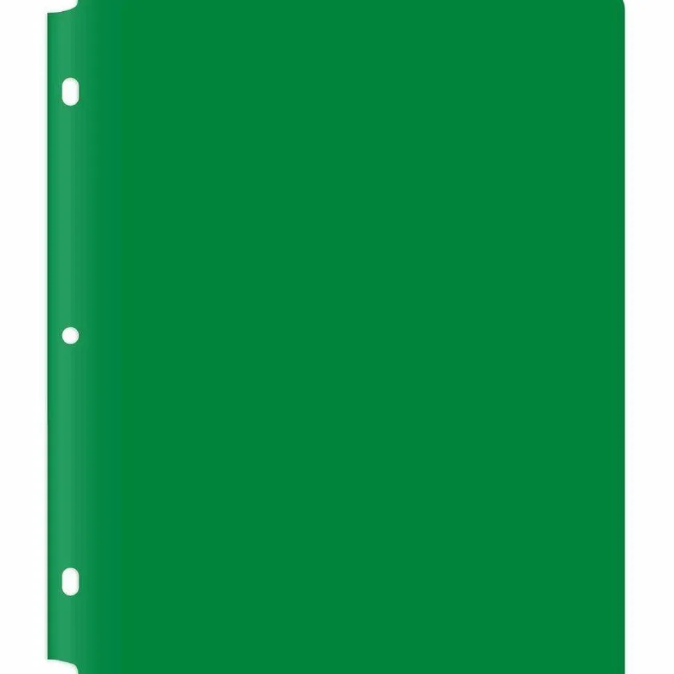 C-Line Two-Pocket Heavyweight Poly Portfolio Folder with Three-Hole Punch, Accommodates 11 x 8.5 Sheets, Assorted Colors, 10/Pack