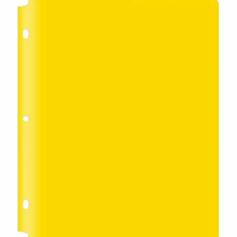 C-Line Two-Pocket Heavyweight Poly Portfolio Folder with Three-Hole Punch, Accommodates 11 x 8.5 Sheets, Assorted Colors, 10/Pack