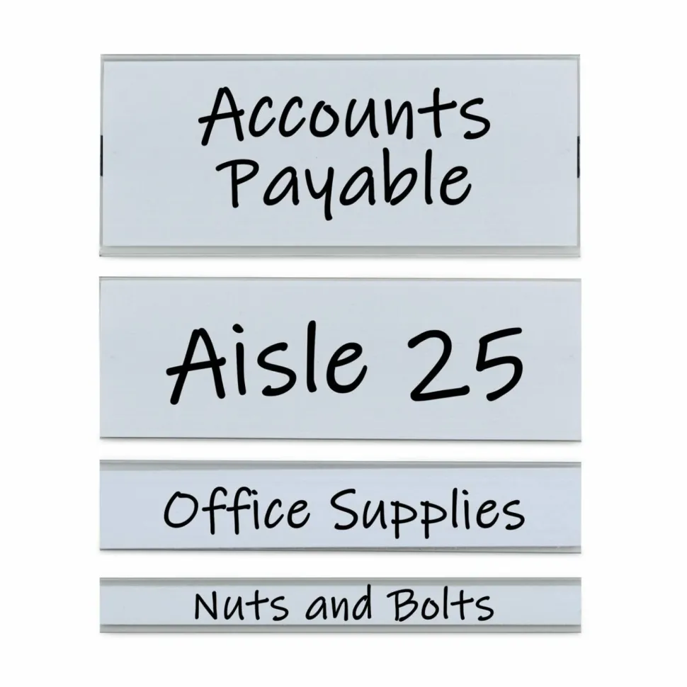 C-Line Clear Magnetic Label Holders, Side Load, 6 x 1, 10/Pack