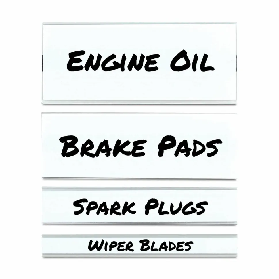 C-Line Clear Magnetic Label Holders, Side Load, 6 x 1, 10/Pack