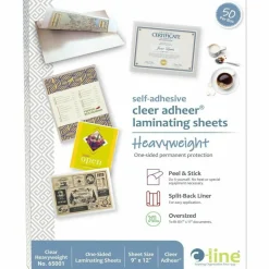 C-Line Cleer-Adheer Laminating Sheets, 9" x 12", Box Of 50