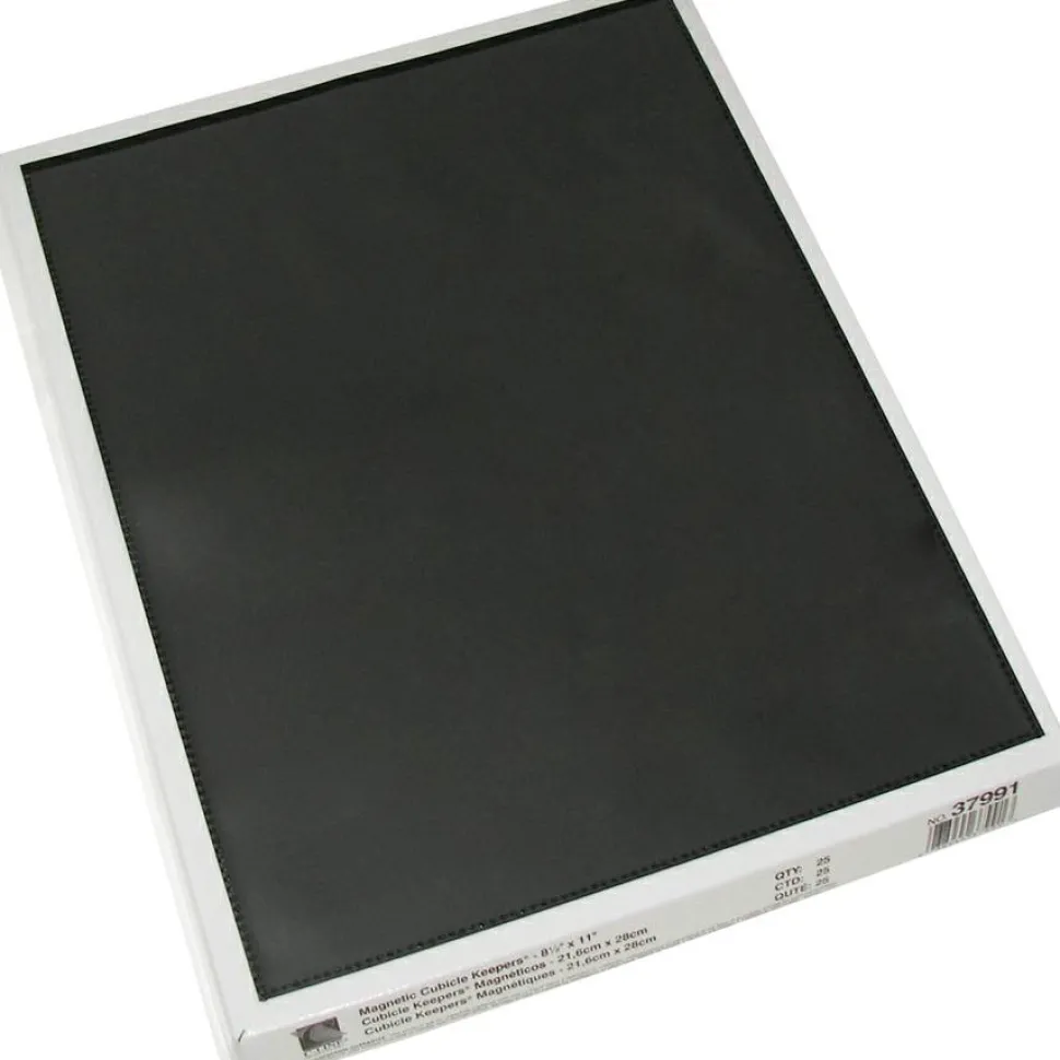 C-Line Cubicle Keepers Display Pockets for Metal Surfaces - Magnetic, 8-1/2 x 11, 25/BX, 37991