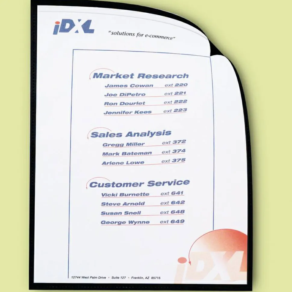 C-Line Cubicle Keepers Display Pockets for Metal Surfaces - Magnetic, 8-1/2 x 11, 25/BX, 37991