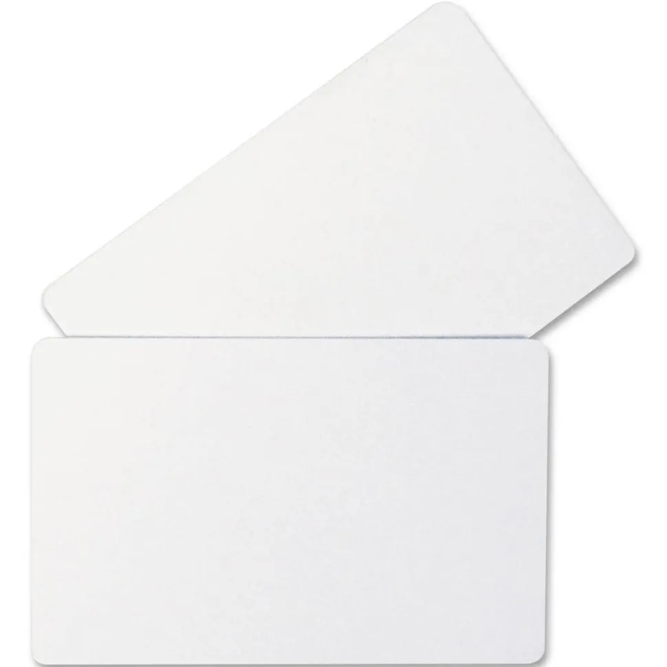 C-Line GraphicS quality video grade - Polyvinyl chloride (PVC) - white - 2.1 in x 3.4 in 100 card(s) name badge cards