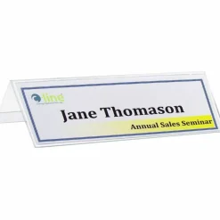 C-Line Heavyweight Rigid Plastic Name Tent Holder - Medium Size, 2-1/2 x 8-1/2, 25/BX, 87597