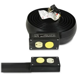 C-Line Lay-Flat Power Extension and Cord Cover - 10 Ft. Length, 1/PK, 79101