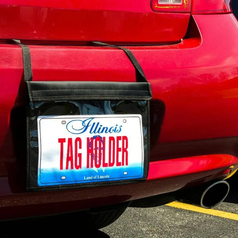 C-Line License Plate Holder - Support 13" x 8.50" Media - 9.3" Width x 14" Length - Vinyl - Clear, Black, Black - 1 Each