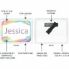 C-Line Magnetic Name Badge Holder Kit, Horizontal, 4w x 3h, Clear, 20/Box