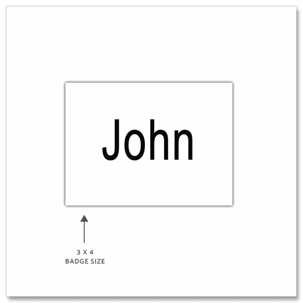 C-Line Name Badge Inserts, 4 x 3, White, 60/Pack