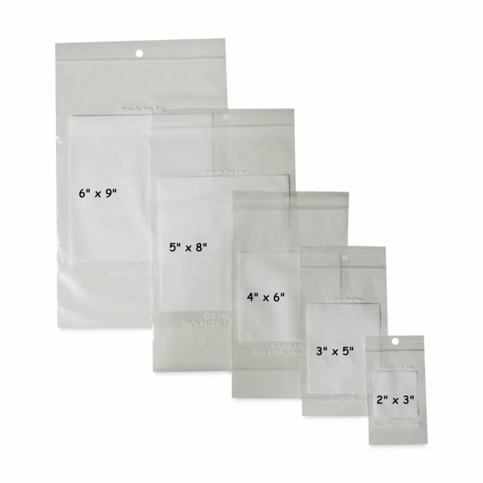 C-Line - Packing pouch - 2.01 in x 2.99 in - ziplock - water-resistant - clear - pack of 1000