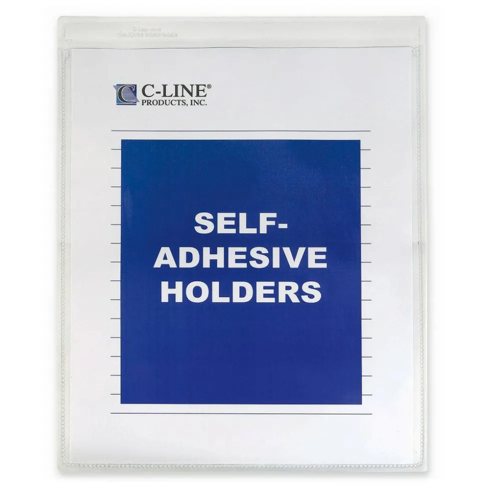 C-Line Self-Adhesive Seal Shop Ticket Holders, 9" x 12", Box Of 50