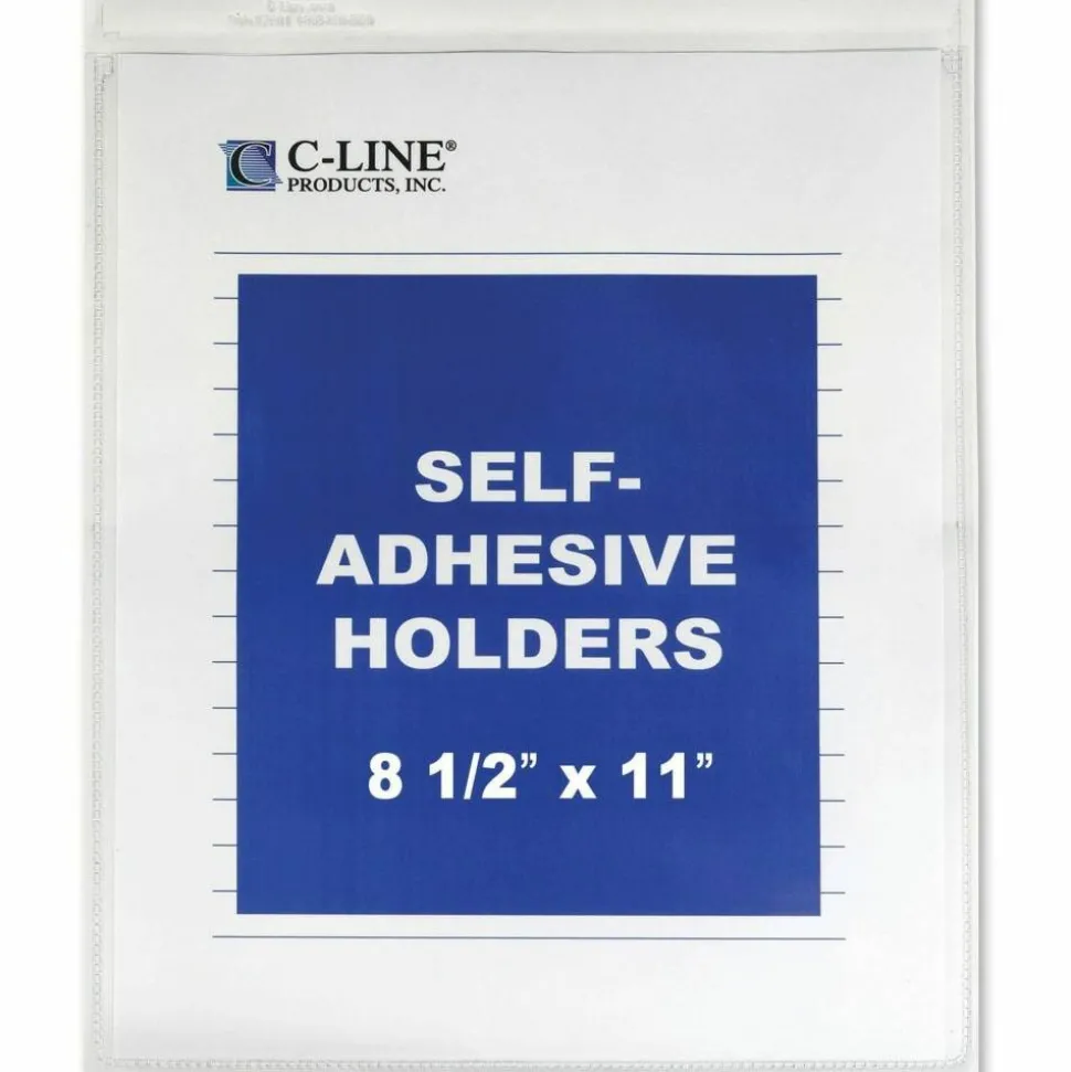 C-Line Self-Adhesive Seal Shop Ticket Holders, 9" x 12", Box Of 50