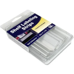 C-Line Shelf Labeling Strips, Side Load, 4 x 0.78, Clear, 10/Pack