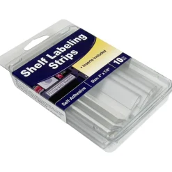 C-Line Shelf Labeling Strips, Side Load, 4 x 0.78, Clear, 10/Pack