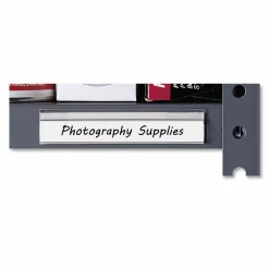 C-Line Shelf Labeling Strips, Side Load, 4 x 0.78, Clear, 10/Pack