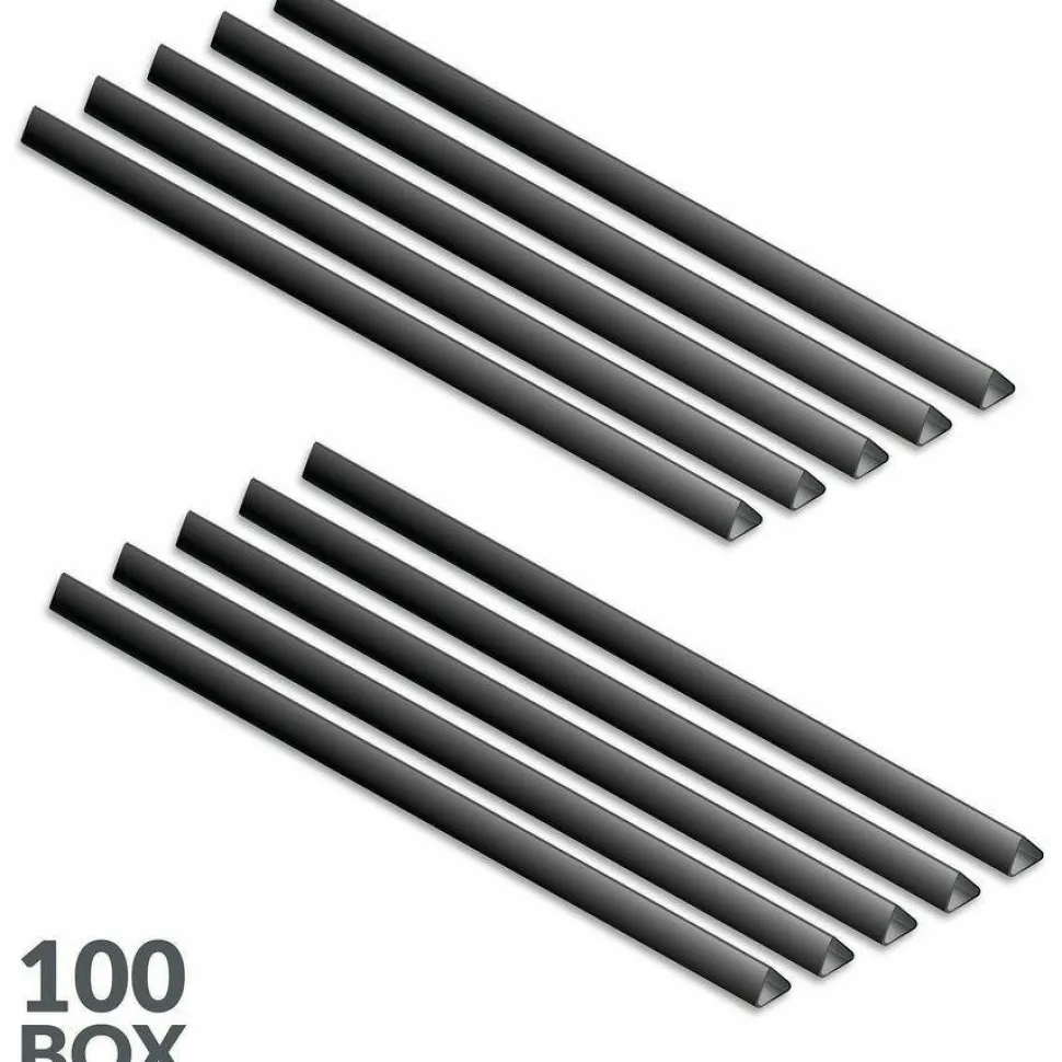 C-Line Slide 'N Grip Binding Bars, 40-Sheet Capacity, 11" x 0.25", Black, 100/Box