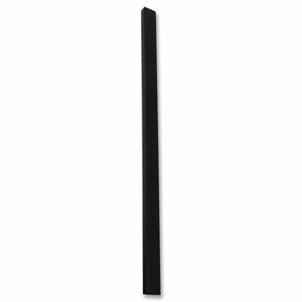 C-Line Slide 'N Grip Binding Bars, 40-Sheet Capacity, 11" x 0.25", Black, 100/Box