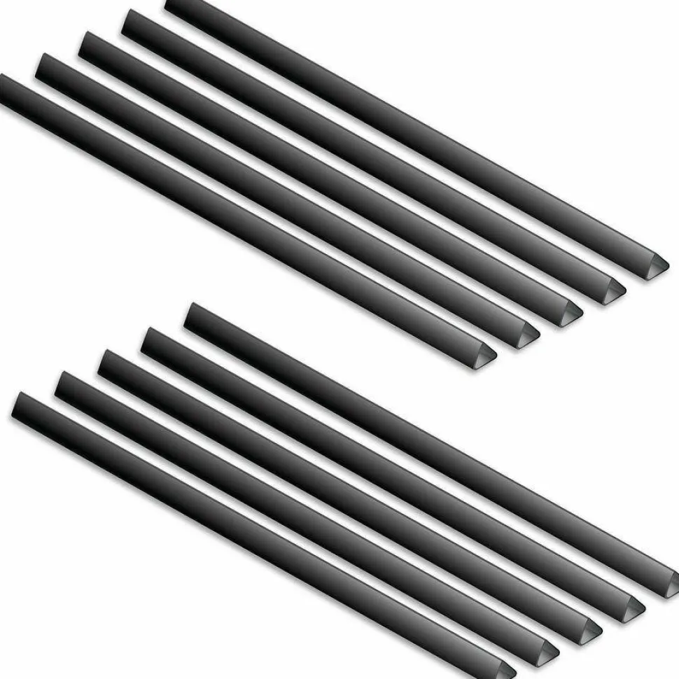 C-Line Slide 'N Grip Binding Bars, 40-Sheet Capacity, 11" x 0.25", Black, 100/Box