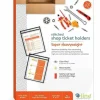 C-Line Stitched Vinyl Shop Ticket Holders, 9" x 12", Clear, Box Of 25