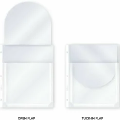 C-Line Super Capacity Super Heavyweight Vinyl Sheet Protectors with Tuck-In Flap - Clear, Top Loading, 11 x 8-1/2, 10/PK, 61027