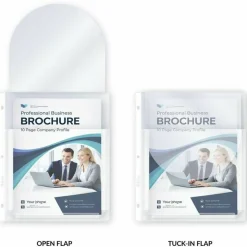 C-Line Super Capacity Super Heavyweight Vinyl Sheet Protectors with Tuck-In Flap - Clear, Top Loading, 11 x 8-1/2, 10/PK, 61027