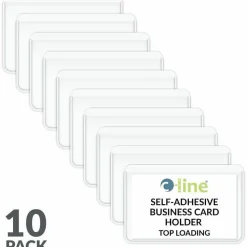 C-Line Top-Loading Business Card Holders, 2" x 3 1/2", Clear, Pack Of 10