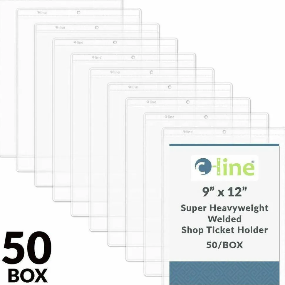 C-Line Vinyl Shop Ticket Holders, 9" x 12", Box of 50