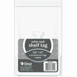 C-Line Wire Rack Shelf Tag, Side Load, 3.5 x 1.5, White, 10/Pack