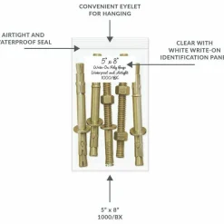 C-Line Write-On Poly Bags - 3 x 5, 1000/BX, 47235