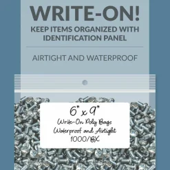 C-Line Write-On Poly Bags - 6 x 9, 1000/BX, 47269